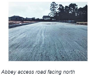 Abbey Access North Rayford road construction